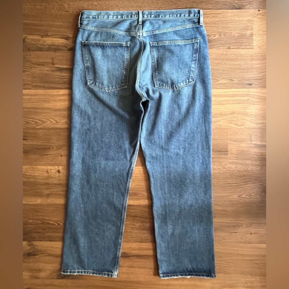 Agolde Blue Straight Leg Jeans - Picture 4 of 8